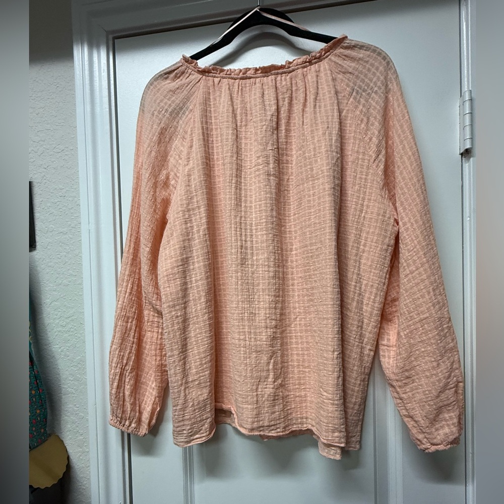 LC Lauren Conrad Blush Peasant Blouse – Size XL – Flowy & Feminine - Picture 2 of 3